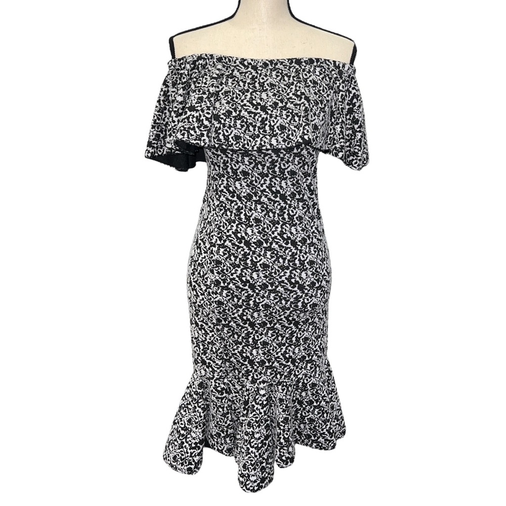 LuLaRoe Cici Mermaid Dress In Black White